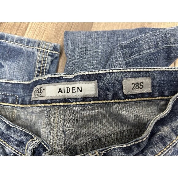 BKE Buckle Aiden Denim Jeans Mens 28x29 Western Cowboy Whiskered Grunge - Picture 7 of 9
